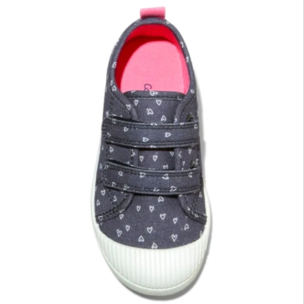✔️FREE WITH PURCHASE Denim Velcro Shoes Sneakers Sz 8 Kid Boho Minimalist Travel